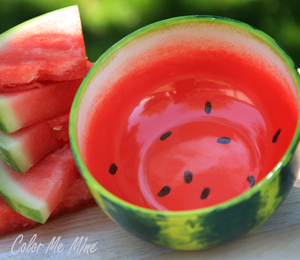 Color Me Mine Murfreesboro Watermelon Bowl
