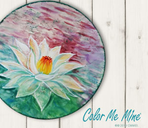 Color Me Mine Murfreesboro Lotus Flower Plate