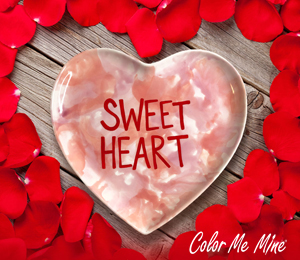 Color Me Mine Murfreesboro Candy Heart Plate