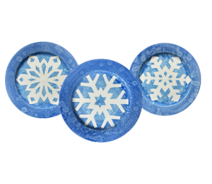 Color Me Mine Murfreesboro Paper Snowflake Plate